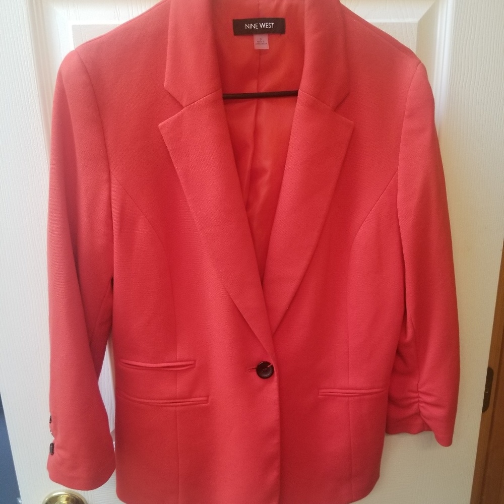 Nine West fitted red blazer